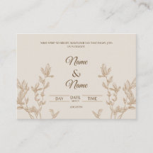 Tarjeta de Invitación de Boda Poética