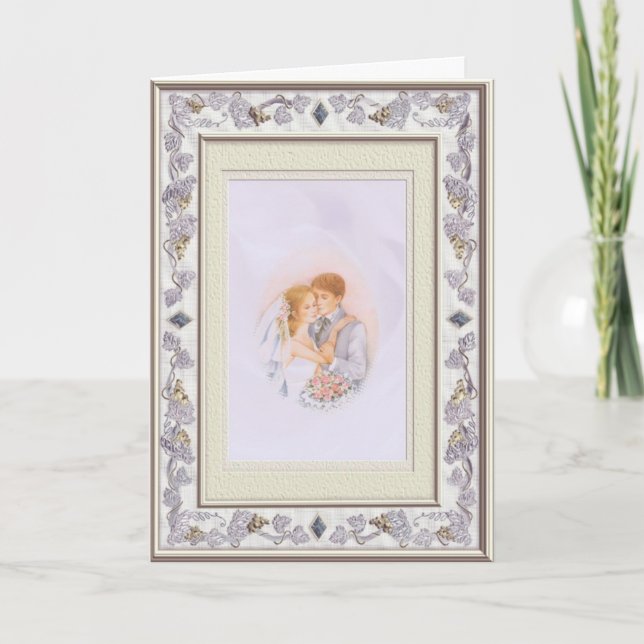 Tarjeta de invitación de boda precisa (Anverso)