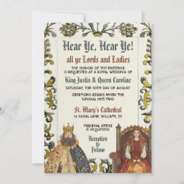 Tarjeta de Invitación de Boda Real Renacentista Me
