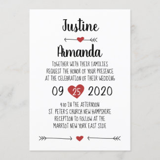 TARJETA DE INVITACIÓN DE BODA ROMÁNTICA