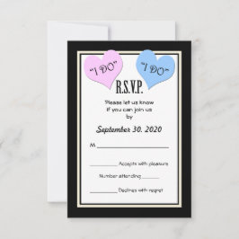 Tarjeta de invitación de boda RSVP I DO