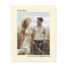 Tarjeta de invitación de boda Simple Ivory Cream P