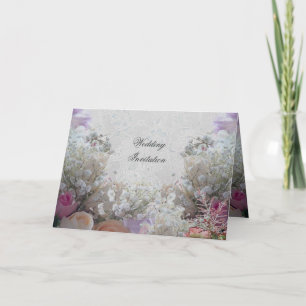 Tarjeta de invitación de boda soñadora