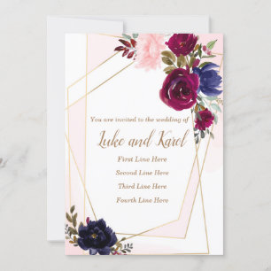 Tarjeta de invitación de boda, tarjeta de invitaci