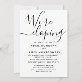Tarjeta de Invitación de Boda Tipografía Nos Escap