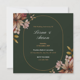 Tarjeta de invitación de boda única