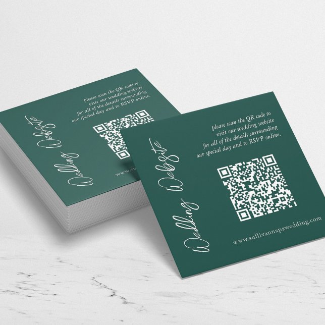 Tarjeta de Invitación de Boda Verde Esmeralda Mode (Subido por el creador)