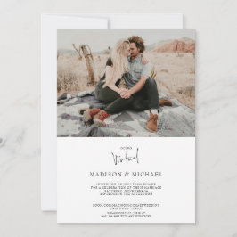 Tarjeta de invitación de boda virtual con foto mod