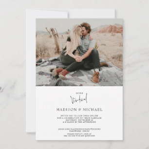 Tarjeta de invitación de boda virtual con foto mod