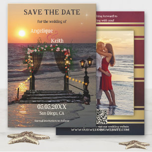 Tarjeta de Invitación de Bodas con Código QR de At
