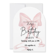 Tarjeta de invitación de Bow