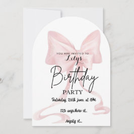Tarjeta de invitación de Bow
