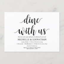 Tarjeta de invitación de Brunch Cena rústica con n