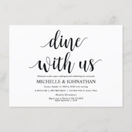 Tarjeta de invitación de Brunch Cena rústica con n