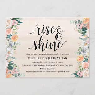 Tarjeta de invitación de brunch para Boda de Rusti