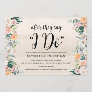 Tarjeta de invitación de brunch para Boda de Rusti