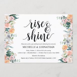 Tarjeta de invitación de brunch para Boda de Rusti