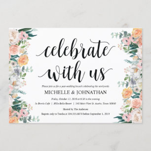 Tarjeta de invitación de brunch para Boda de Rusti