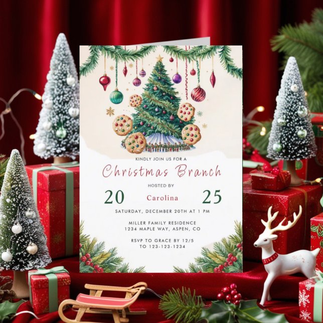 Tarjeta de invitación de brunch para navidades - B (Subido por el creador)