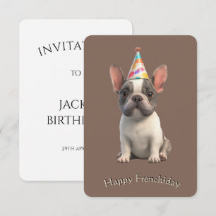 Tarjeta de invitación de Bulldog Francés