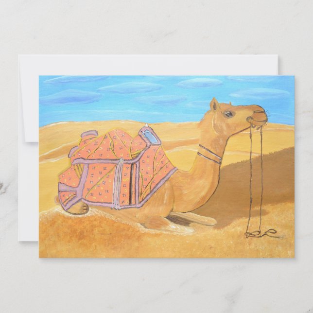 Tarjeta de invitación de camello (Anverso)