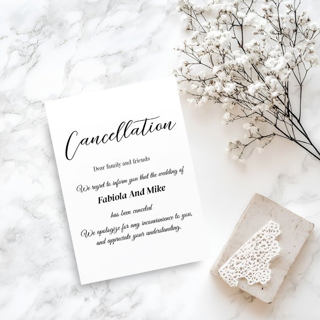 Tarjeta de invitación de cancelación de boda perso (Subido por el creador)