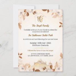 Tarjeta de Invitación de Casa Nueva Sikh, Sukhmani