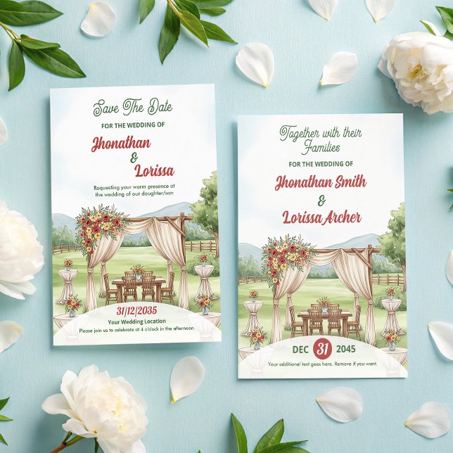 Tarjeta de invitación de casamiento de color de ag (Subido por el creador)