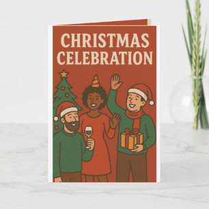 TARJETA DE INVITACIÓN DE CELEBRACIÓN DE NAVIDAD