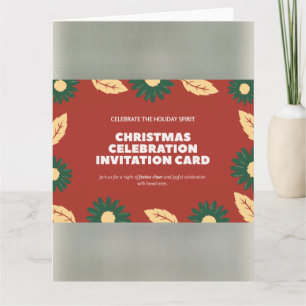 TARJETA DE INVITACIÓN DE CELEBRACIÓN DE NAVIDAD