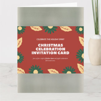 TARJETA DE INVITACIÓN DE CELEBRACIÓN DE NAVIDAD