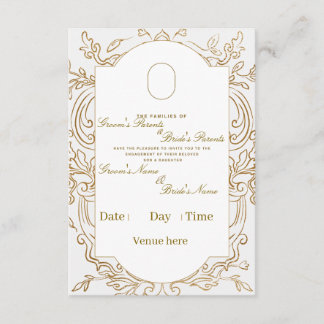 Tarjeta de Invitación de Ceremonia de Compromiso F