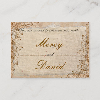 Tarjeta de Invitación de Compromiso Boho