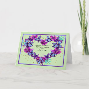 Tarjeta de Invitación de compromiso con orquídeas 