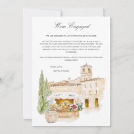 Tarjeta de Invitación de compromiso de acuarela to