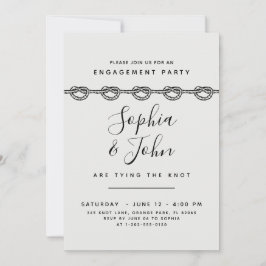 Tarjeta de invitación de compromiso elegante para