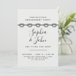 Tarjeta de invitación de compromiso elegante para