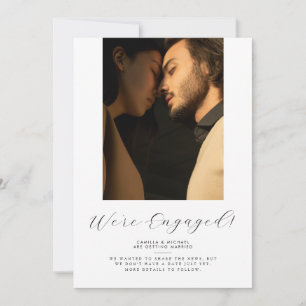 Tarjeta de Invitación de compromiso elegante y mod