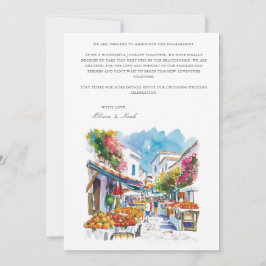 Tarjeta de Invitación de compromiso mediterráneo