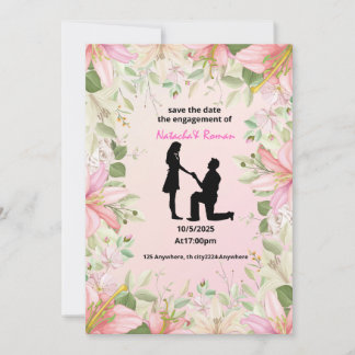 tarjeta de invitación de contratación plana Tamaño