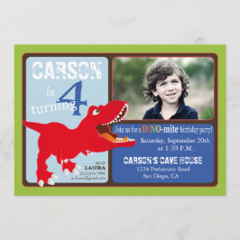 Tarjeta de invitación de cuarto cumpleaños de Red