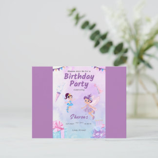 Tarjeta de invitación de cumpleaños