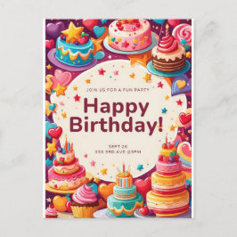 TARJETA DE INVITACIÓN DE CUMPLEAÑOS