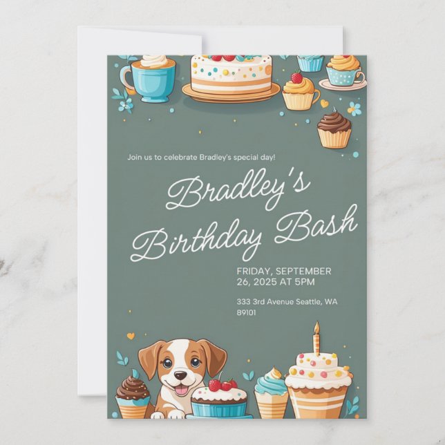 TARJETA DE INVITACIÓN DE CUMPLEAÑOS (Anverso)