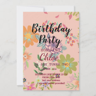 Tarjeta de invitación de cumpleaños