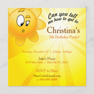 Tarjeta de invitación de cumpleaños