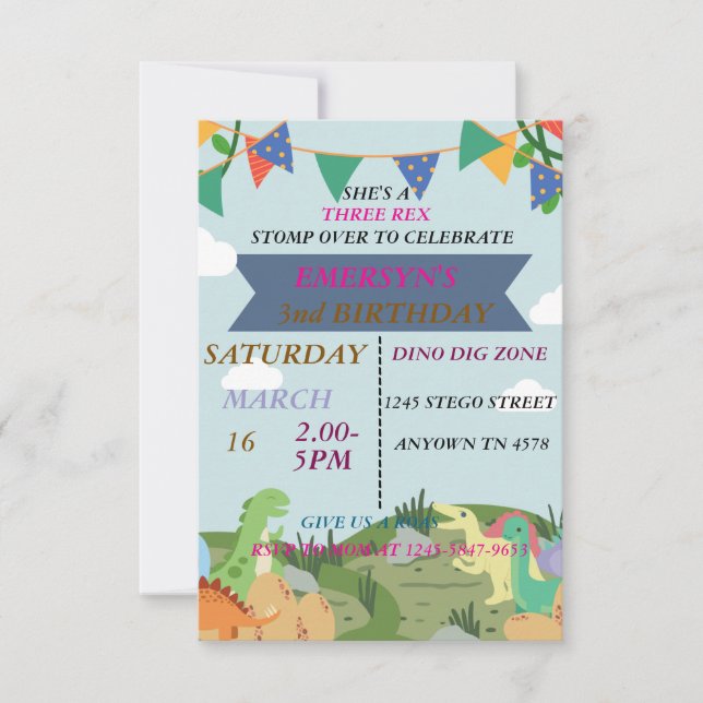 TARJETA DE INVITACIÓN DE CUMPLEAÑOS (Anverso)