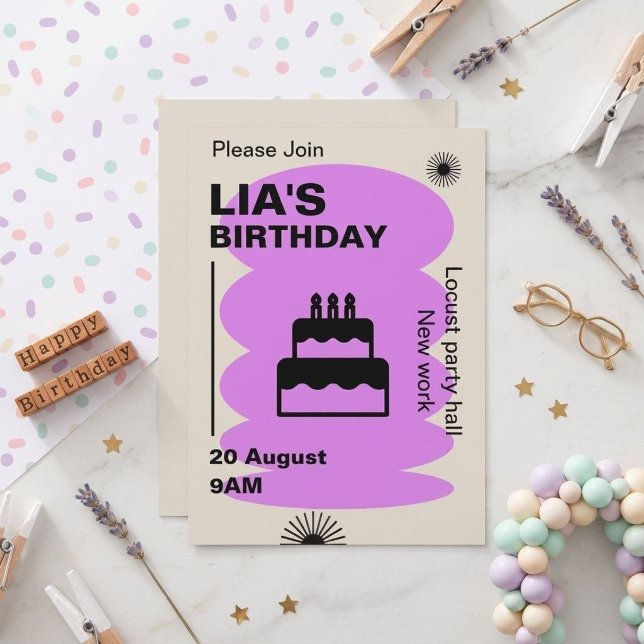 Tarjeta de invitación de cumpleaños (Subido por el creador)