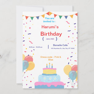 Tarjeta de invitación de cumpleaños