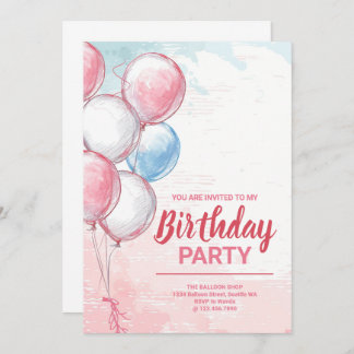 Tarjeta de Invitación de Cumpleaños